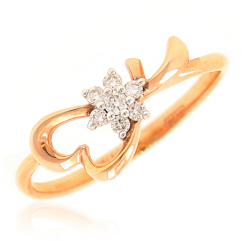 Золотое кольцо с бриллиантами (Au 585)