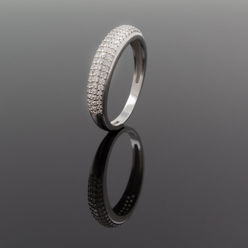 Серебряное кольцо с фианитами (Ag 925)