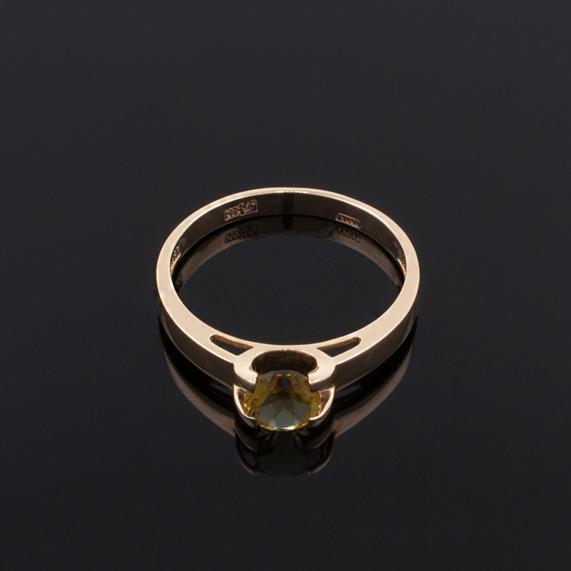 Золотое кольцо с султанитом синт (Au 585)