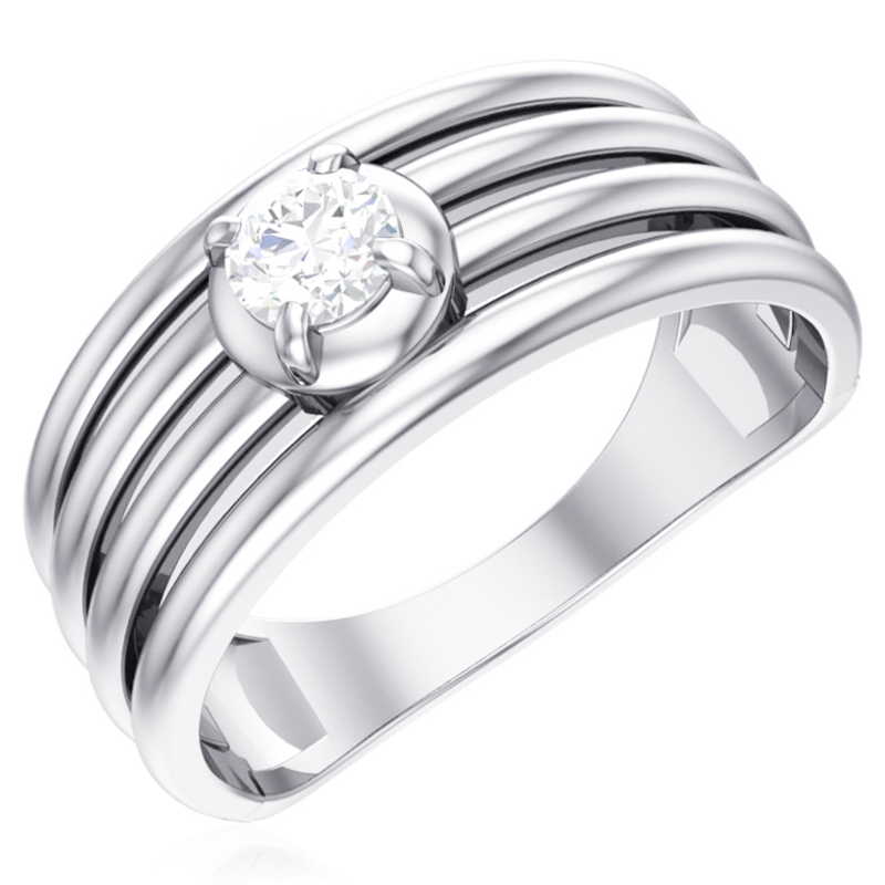 Серебряное кольцо с фианитом (Ag 925)