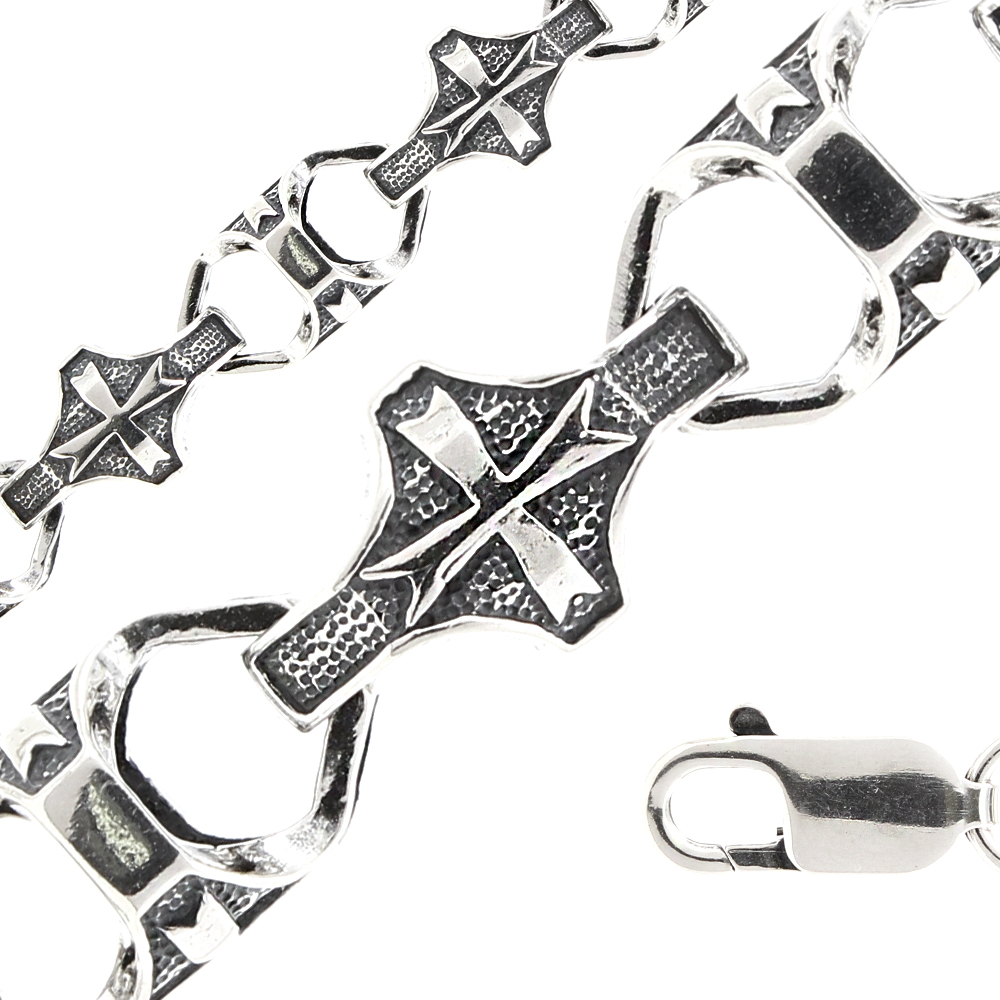 Серебряная цепочка "Мальтийский крест" (Ag 925)