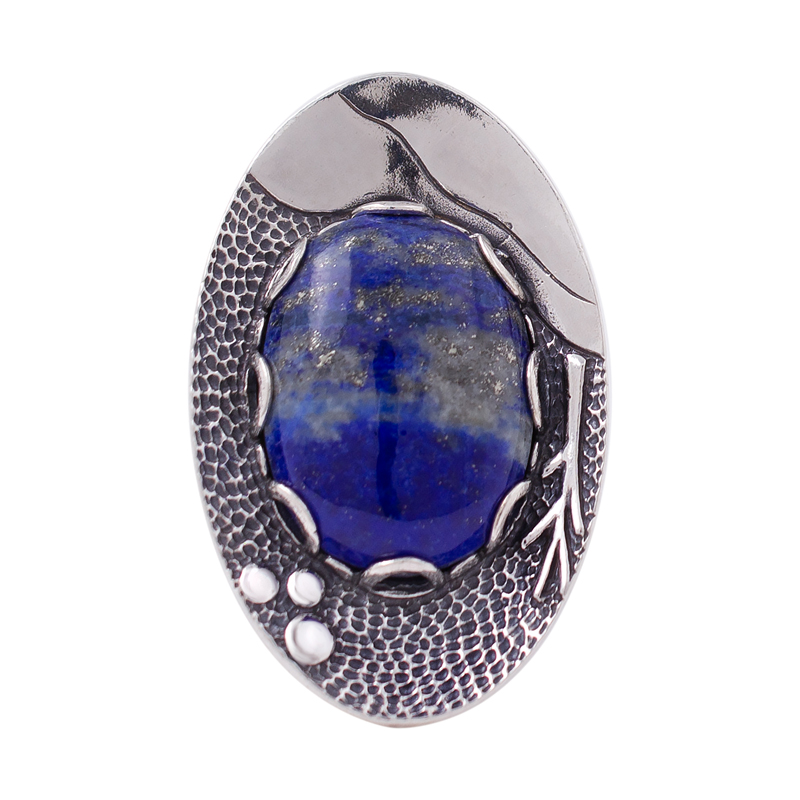 Серебряное кольцо с лазуритом (Ag 925)