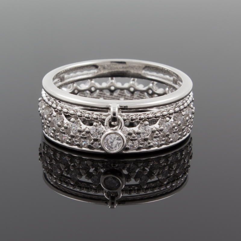 Двойное кольцо из серебра 94012405 (Ag 925)