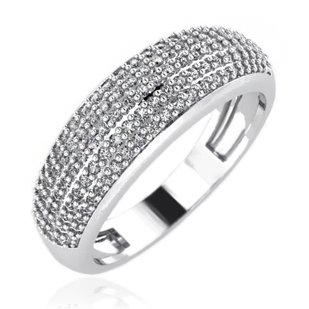 Серебряное кольцо с фианитами (Ag 925)