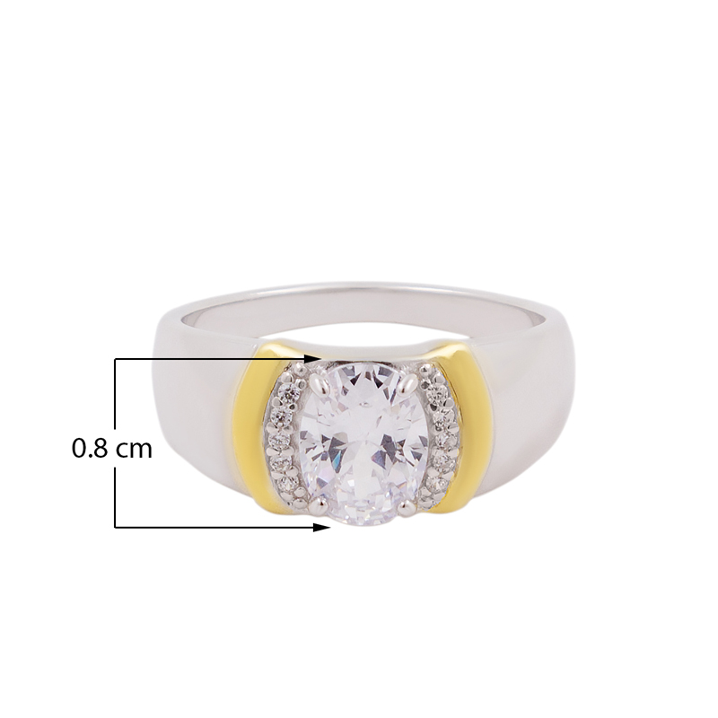Серебряное кольцо с фианитами 94012414 (Ag 925)