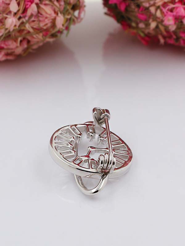 Серебряная брошь "Часы" (Ag 925)