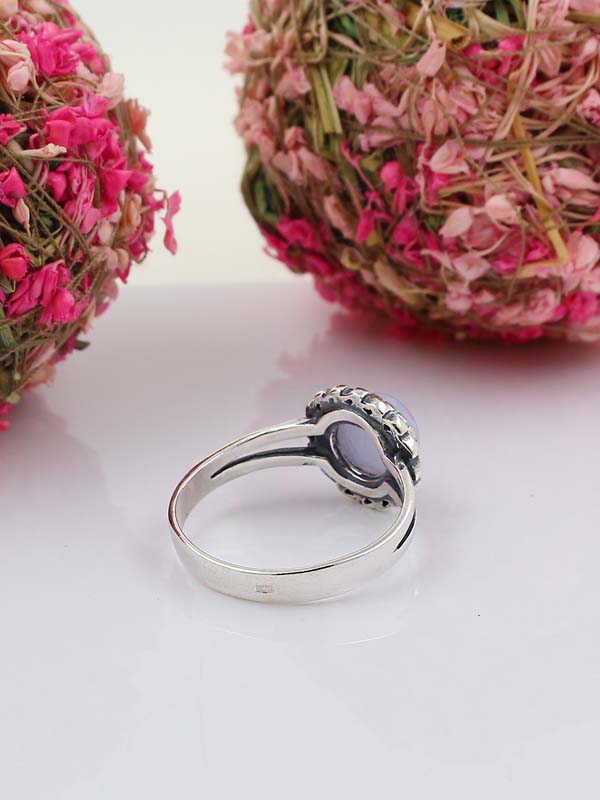 Серебряное кольцо с агатом (Ag 925)