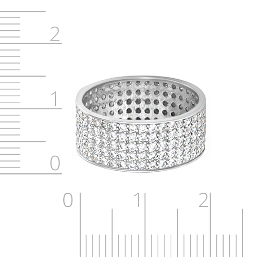Серебряное кольцо с фианитами (Ag 925)