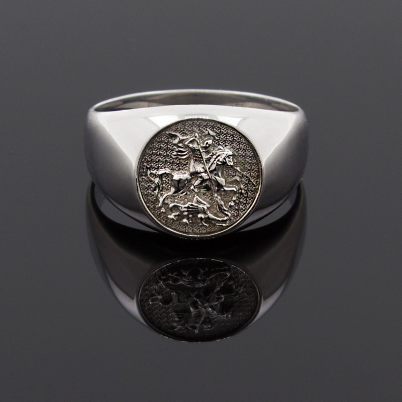 Серебряное кольцо "Георгий Победоносец" (Ag 925)