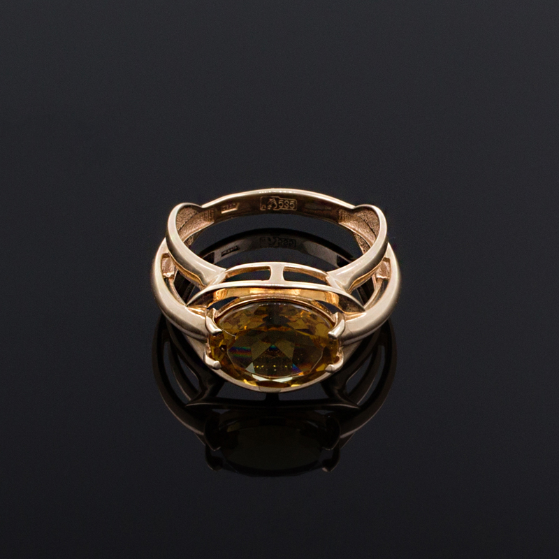 Золотое кольцо с султанитом Гт (Au 585)