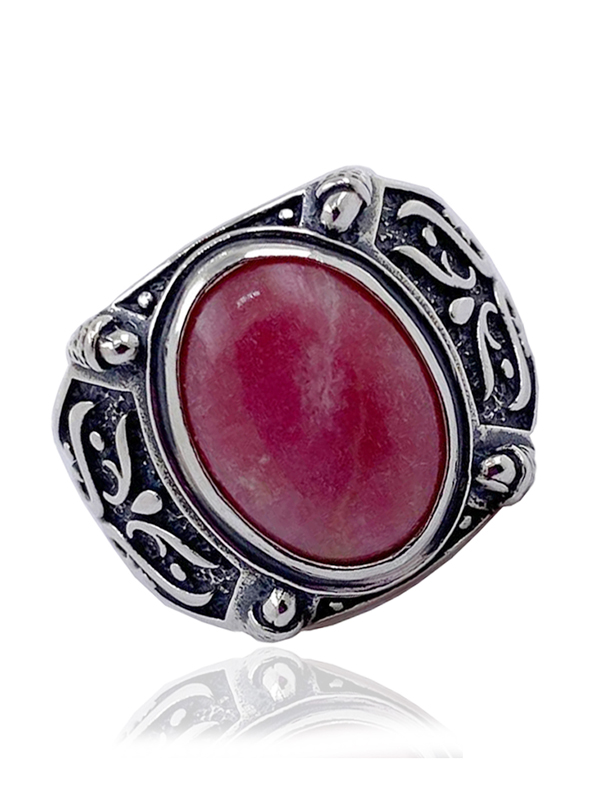 Серебряное кольцо с родонитом (Ag 925)