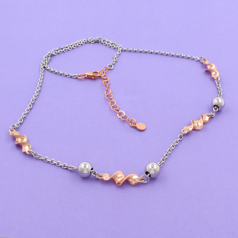 Серебряное колье с золочением (Ag 925)