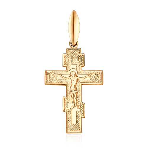 Золочёный крест из серебра 93120019 (Ag 925)