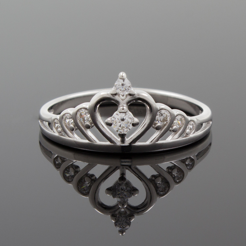 Серебряное кольцо с фианитами 94011483 (Ag 925)