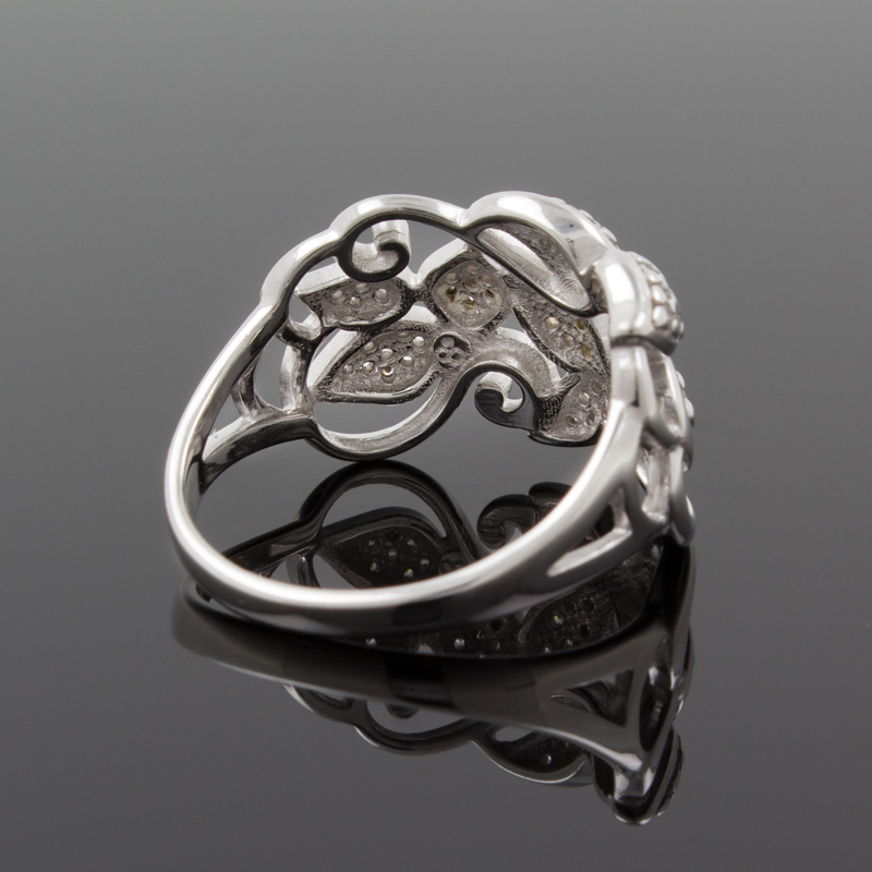 Серебряное кольцо с фианитами 94012590 (Ag 925)