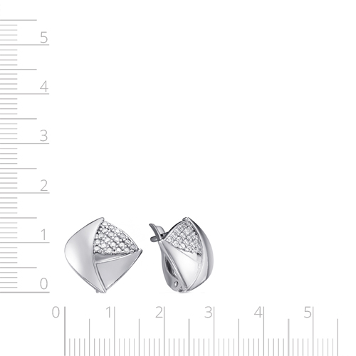 Серебряные серьги с фианитами 3389758Д (Ag 925)