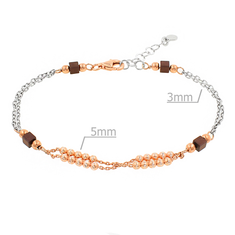Серебряный браслет с золочением (Ag 925)