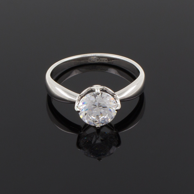Серебряное кольцо с фианитом SWAROVSKI 89010030 (Ag 925)