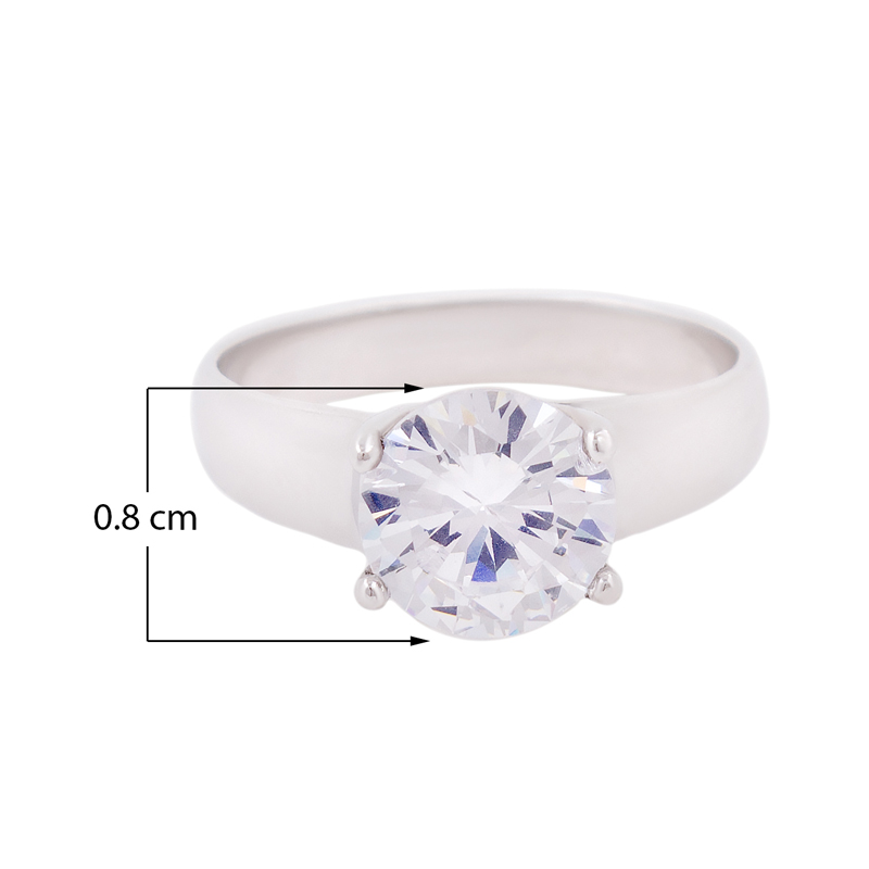 Серебряное кольцо с фианитом (Ag 925)
