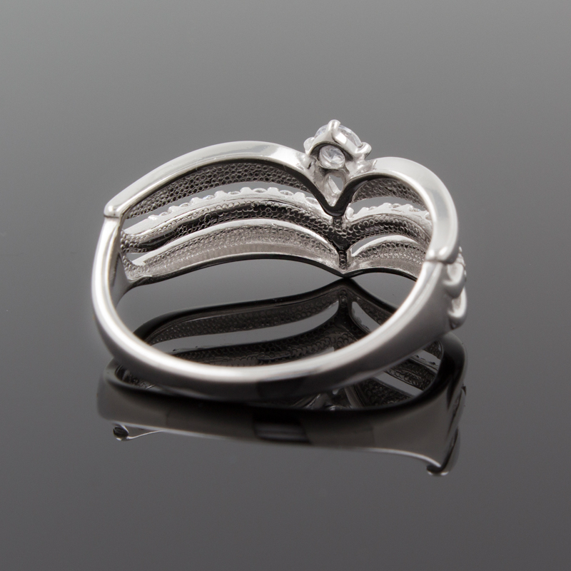 Серебряное кольцо с фианитами 94011839 (Ag 925)