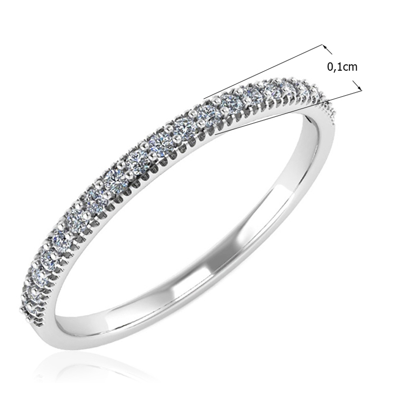Серебряное кольцо с фианитами (Ag 925)