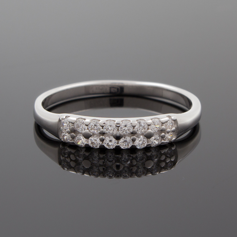Серебряное кольцо с фианитами 94011716 (Ag 925)