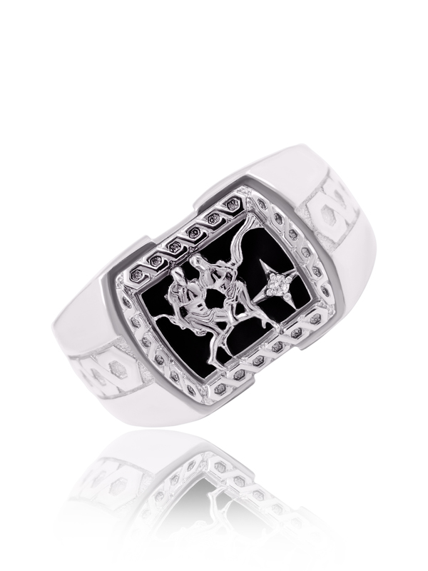 Серебряное кольцо "Близнецы" с фианитами (Ag 925)