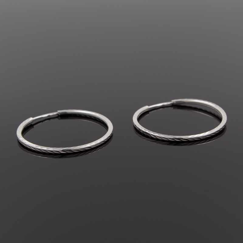 Серебряные серьги-кольца 94140073 (Ag 925)