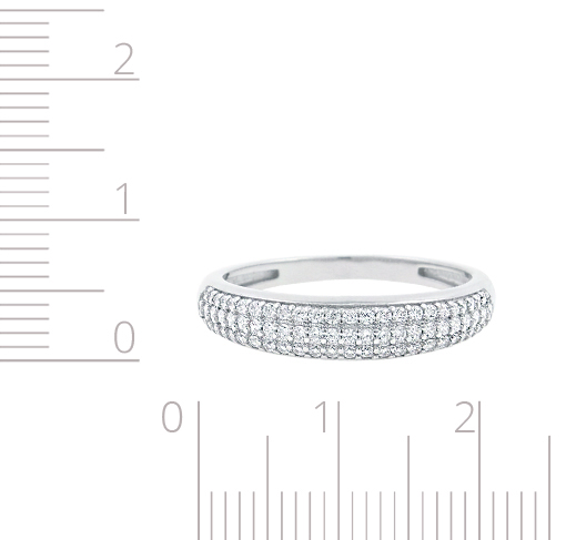 Серебряное кольцо с фианитами (Ag 925)