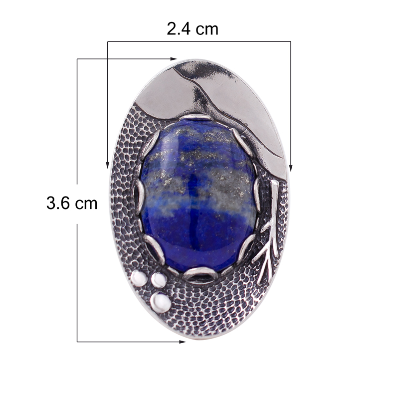 Серебряное кольцо с лазуритом (Ag 925)