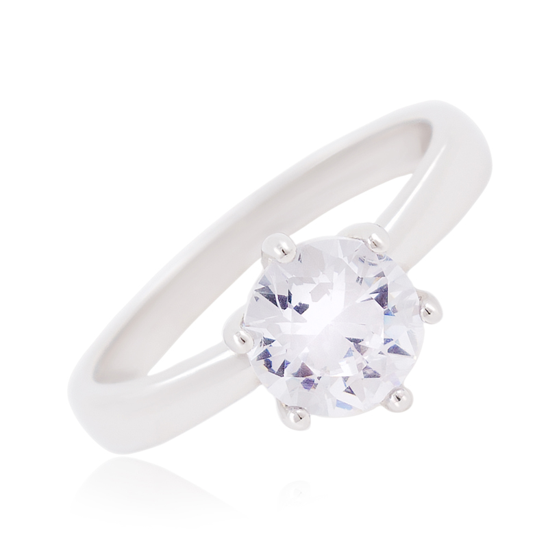 Серебряное кольцо с фианитом (Ag 925)