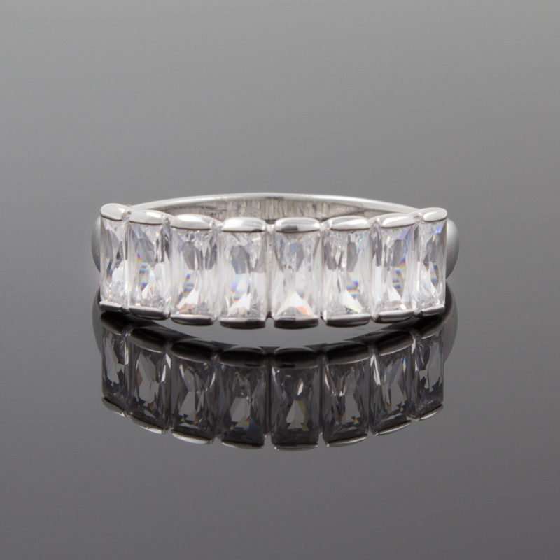 Серебряное кольцо с фианитами 94012563 (Ag 925)