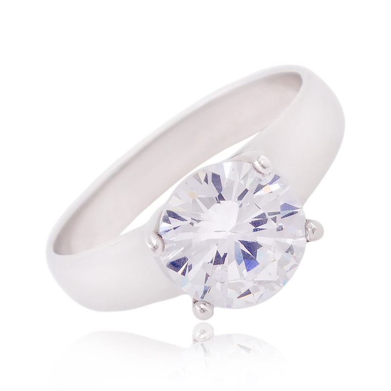 Серебряное кольцо с фианитом (Ag 925)