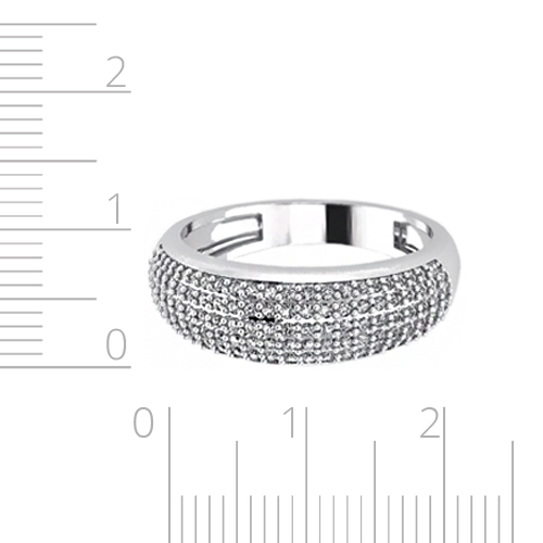 Серебряное кольцо с фианитами (Ag 925)
