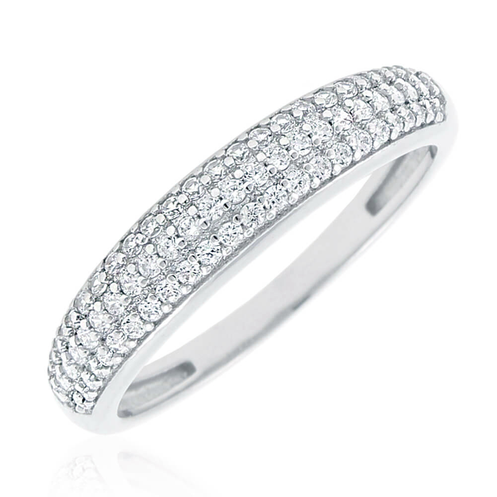 Серебряное кольцо с фианитами (Ag 925)