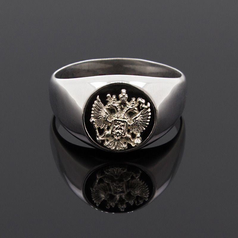 Серебряное кольцо "Двуглавый орёл" (Ag 925)