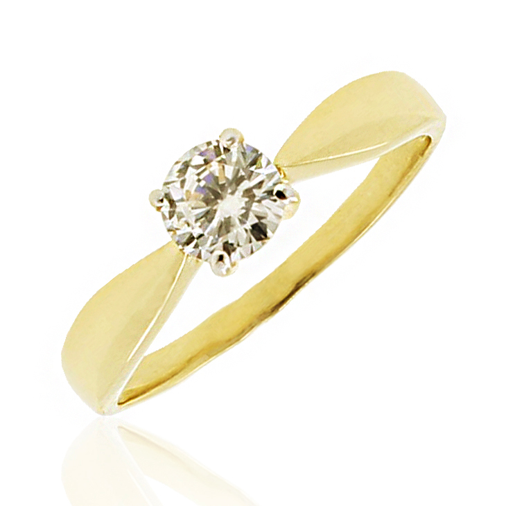 Помолвочное кольцо из жёлтого золота (Au 585)