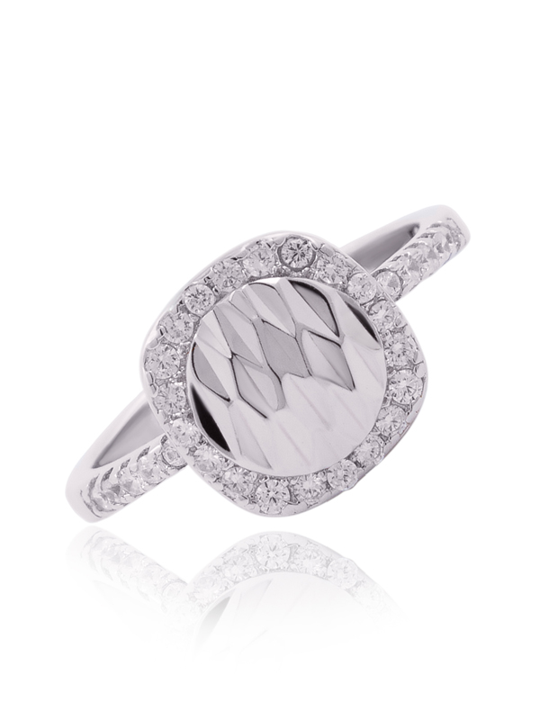 Серебряное кольцо с кубическими циркониями (Ag 925)