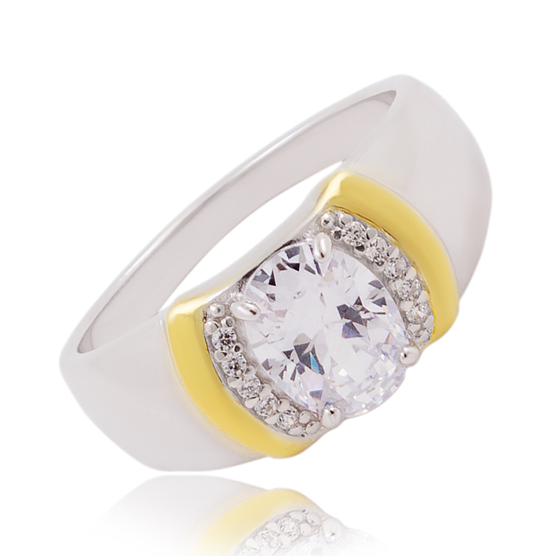 Серебряное кольцо с фианитами 94012414 (Ag 925)