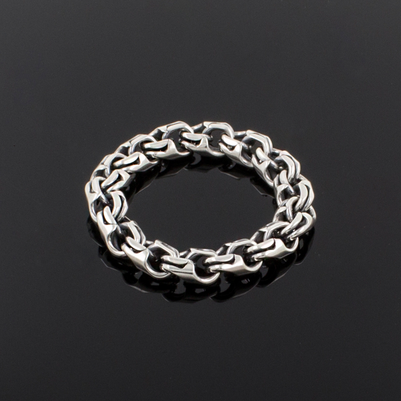 Серебряное цепочное кольцо (Ag 925)