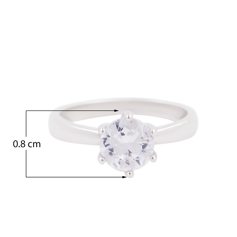 Серебряное кольцо с фианитом (Ag 925)