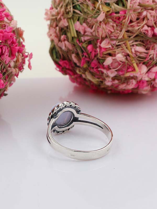 Серебряное кольцо с агатом (Ag 925)