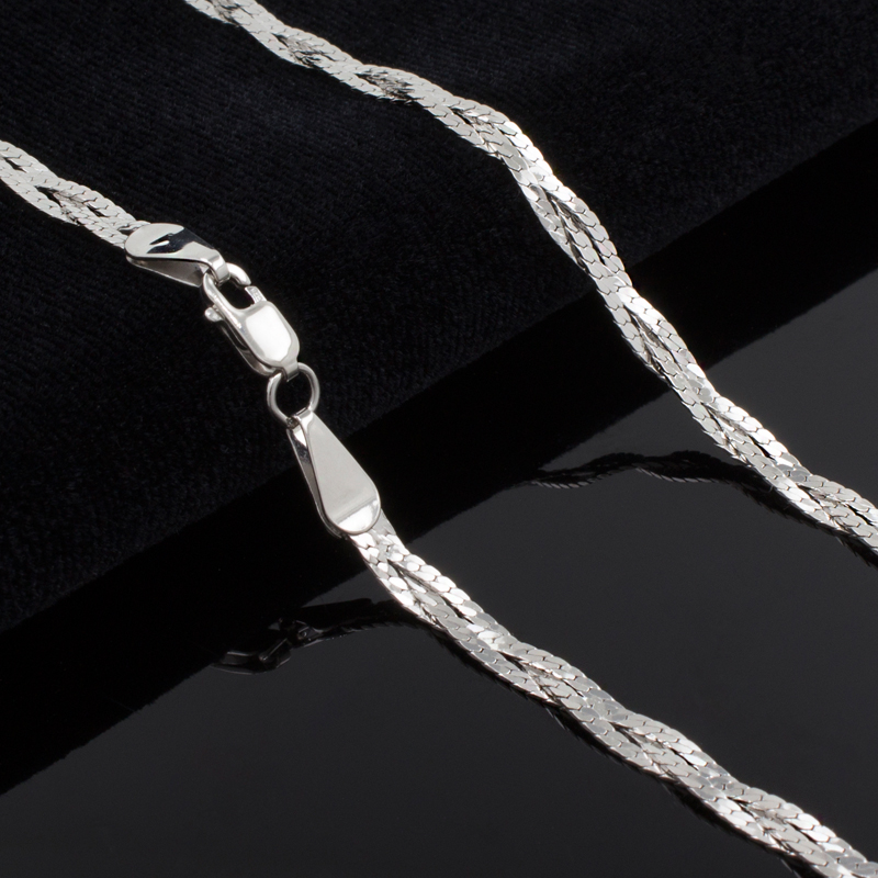 Серебряная цепочка плетения "Косичка из 3-х цепочек" (Ag 925)
