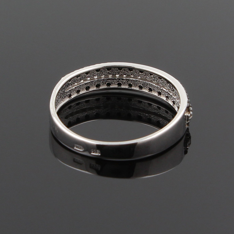 Серебряное кольцо с фианитами (Ag 925)