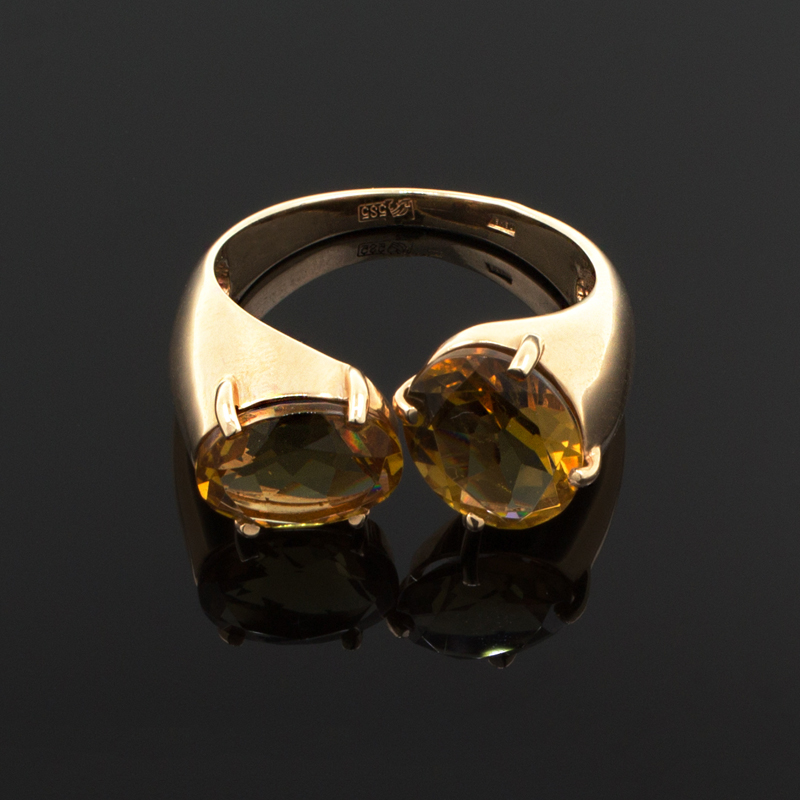 Золотое кольцо с султанитами Гт (Au 585)